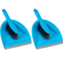 Cleanlink Dustpan Brush Set Dust Pan Blue 2 Pack 12180 (2 Pack) - SuperOffice