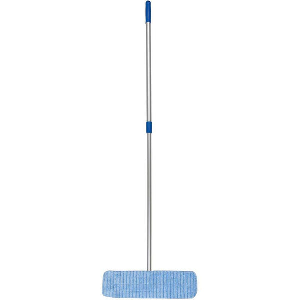 Cleanlink Microfibre Flat Mop 450Mm With 1350Mm Telescopic Handle Blue 12119 - SuperOffice