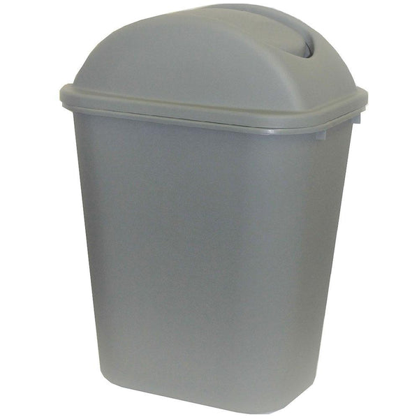 Cleanlink Rubbish Bin With Lid 24 Litre Grey 12069 - SuperOffice