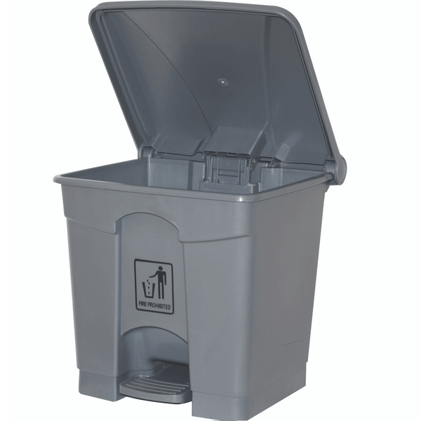 Cleanlink Rubbish Bin With Pedal Lid 45L Litre Grey 12059 - SuperOffice