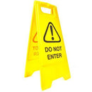 Cleanlink Safety Sign Do Not Enter 320 X 310 X 650Mm Yellow 12161 - SuperOffice