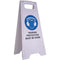 Cleanlink Safety Sign Hearing Protection Must Be Worn 320 X 310 X 650Mm White 12164 - SuperOffice