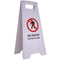 Cleanlink Safety Sign No Entry Restricted Area 320 X 310 X 650Mm White 12163 - SuperOffice