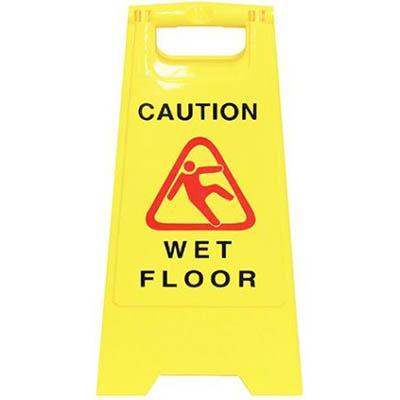 Cleanlink Safety Sign Wet Floor 320 X 310 X 650Mm Yellow 12050 - SuperOffice