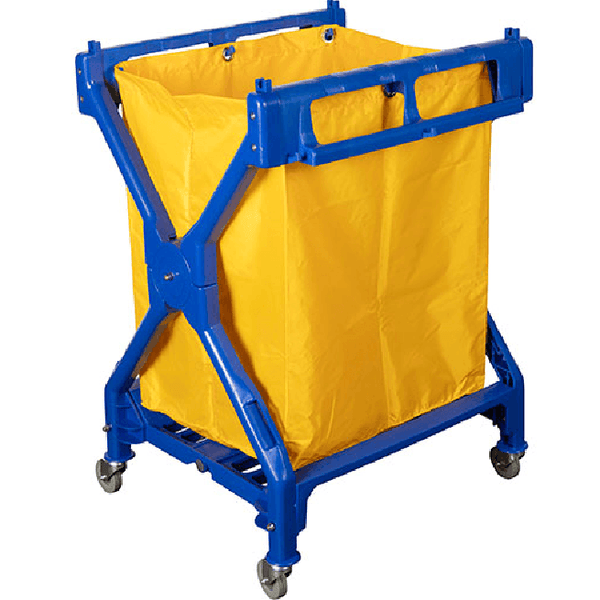 Cleanlink Scissor Trolley Cleaning Blue Yellow 12018 - SuperOffice