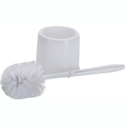 Cleanlink Toilet Brush And Pot Set White 12129 - SuperOffice