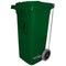 Cleanlink Trolley Garbage Bin Heavy Duty With Foot Pedal 240 Litre Green 12068 - SuperOffice