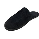 Closed Toe Fleece Slip On Slippers Black Hotel/Bath/Guest/Home 100 Pairs Bulk 573701 (100 Pairs) - SuperOffice