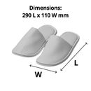 Closed Toe Waffle Slip On Slippers White Hotel/Bath/Guest/Home 100 Pairs Bulk 573629 (100 Pairs) - SuperOffice