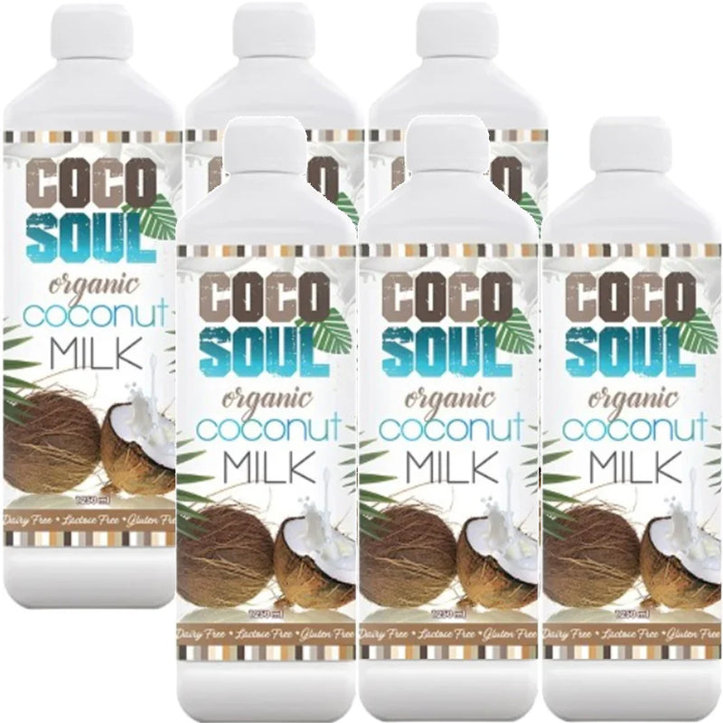 Coco Soul Organic Coconut Milk 1.25L 6 Pack Bottles 00011 (6 Pack) - SuperOffice