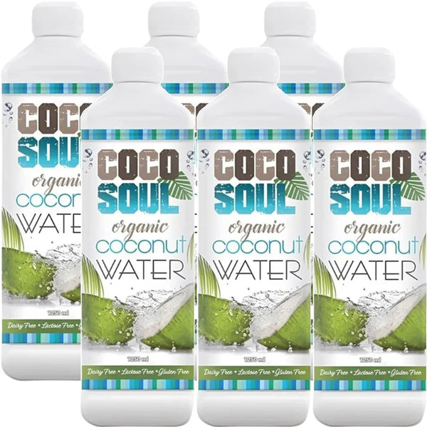 Coco Soul Organic Coconut Water 1.25L 6 Pack Bottles 00010 (6 Pack) - SuperOffice