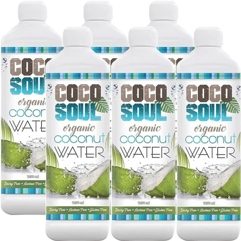 Coco Soul Organic Coconut Water 1.25L 6 Pack Bottles 00010 (6 Pack) - SuperOffice