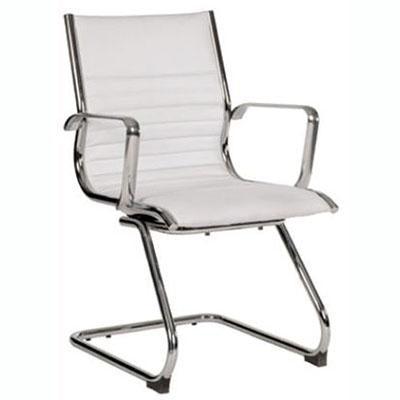 Cogra Cantilever Chair Leather Pu White YS115C-WHT - SuperOffice