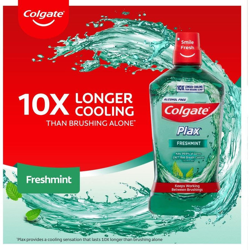 Colgate Travel Mouthwash Plax Freshmint 60mL Pack 4 Bulk 322994 - SuperOffice