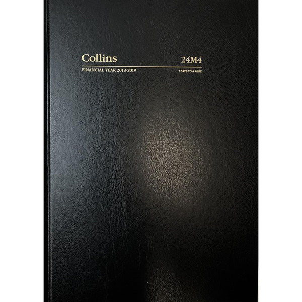 Collins 2019-2020 Financial Year Diary 2 Days To Page A4 Black 24M4.P99-2020 - SuperOffice
