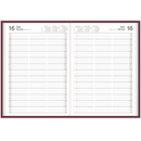 Collins 2022 Appointment Diary 2 Pages To Day 15 Minute A4 Burgundy 144F.P78-22 (144F - 2 Pages Per Day) - SuperOffice