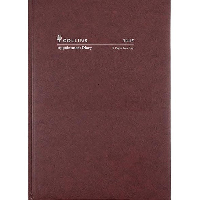 Collins 2024 Appointment Diary 2 Pages To Day 15 Minute A4 Burgundy 144F.P78 144F.P78-24 - SuperOffice