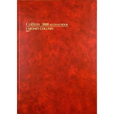 Collins 3880 Series Account Book 5 Money Column 84 Leaf A4 Red 10877 - SuperOffice