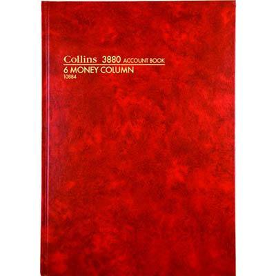 Collins 3880 Series Account Book 6 Money Column 84 Leaf A4 Red 10884 - SuperOffice