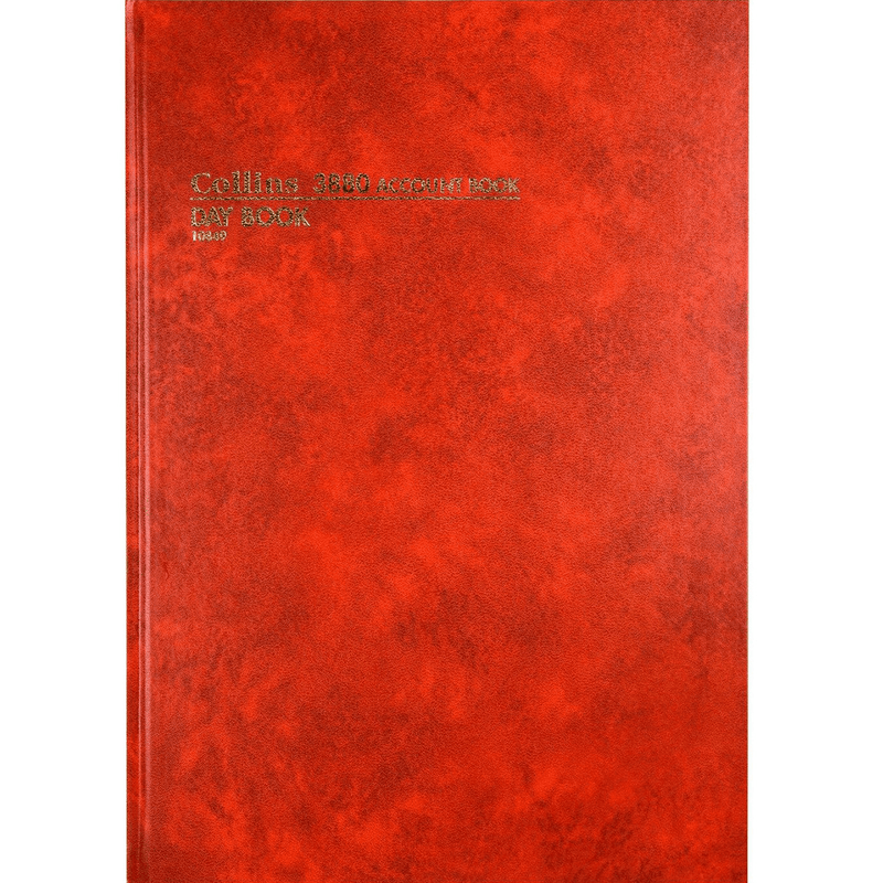 Collins 3880 Series Account Book Day Book Paged 84 Leaf A4 Red 10849 - SuperOffice