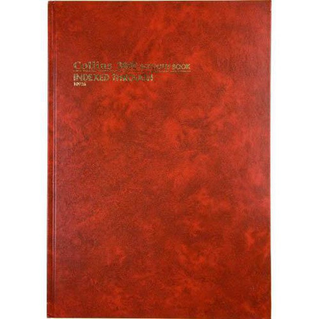 Collins 3880 Series Account Book Indexed Through 84 Leaf A4 Red 10926 - SuperOffice