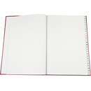 Collins 3880 Series Account Book Indexed Through 84 Leaf A4 Red 10926 - SuperOffice