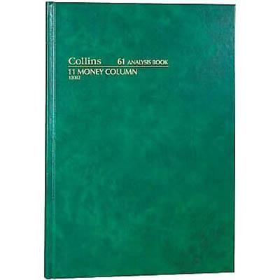 Collins 61 Series Analysis Book 11 Money Column 84 Leaf A4 Green 13082 - SuperOffice