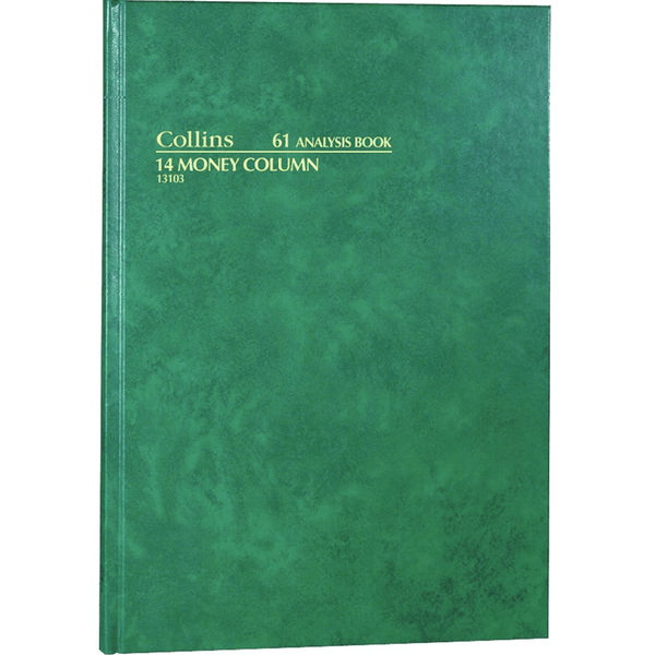 Collins 61 Series Analysis Book 14 Money Column 84 Leaf A4 Green 13103 - SuperOffice