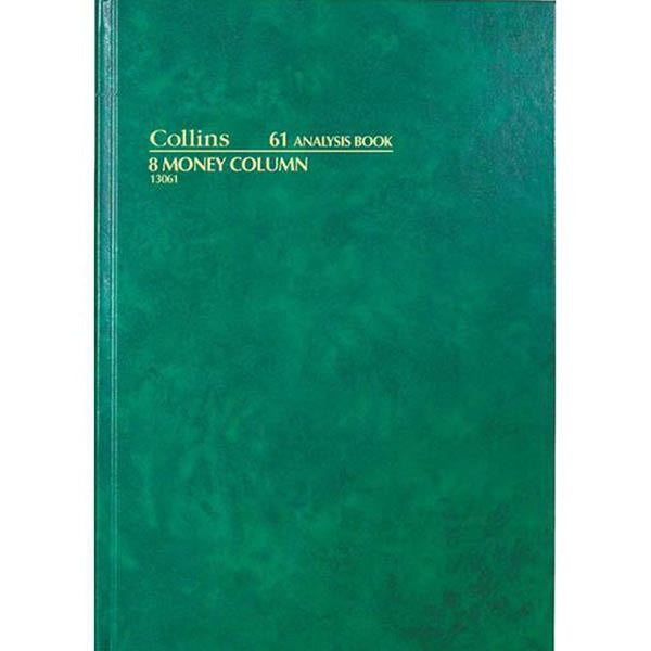 Collins 61 Series Analysis Book 8 Money Column 84 Leaf A4 Green 13061 13061 - SuperOffice