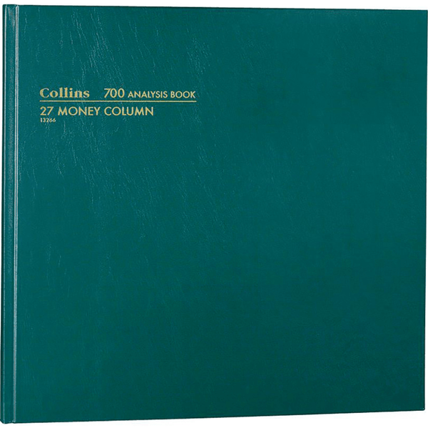 Collins 700 Series Analysis Book 27 Money Column MC 96 Leaf A3.5 Green 13266 - SuperOffice