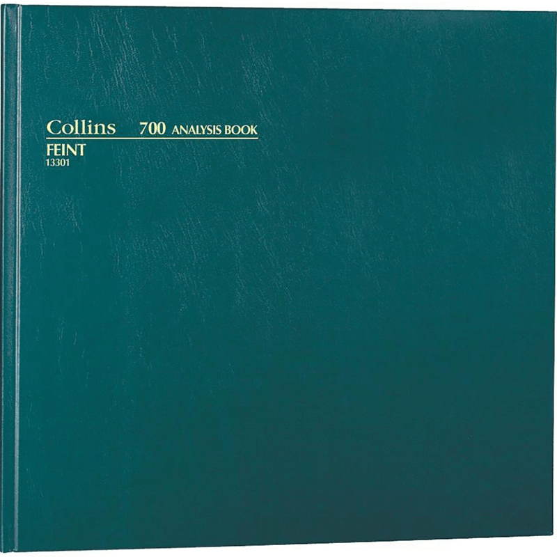 Collins 700 Series Analysis Book Feint Ruled 96 Leaf A3.5 Green 13301 - SuperOffice