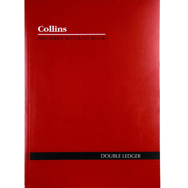Collins A60 Series Account Book Double Ledger 60 Leaf A4 Red 10330 - SuperOffice