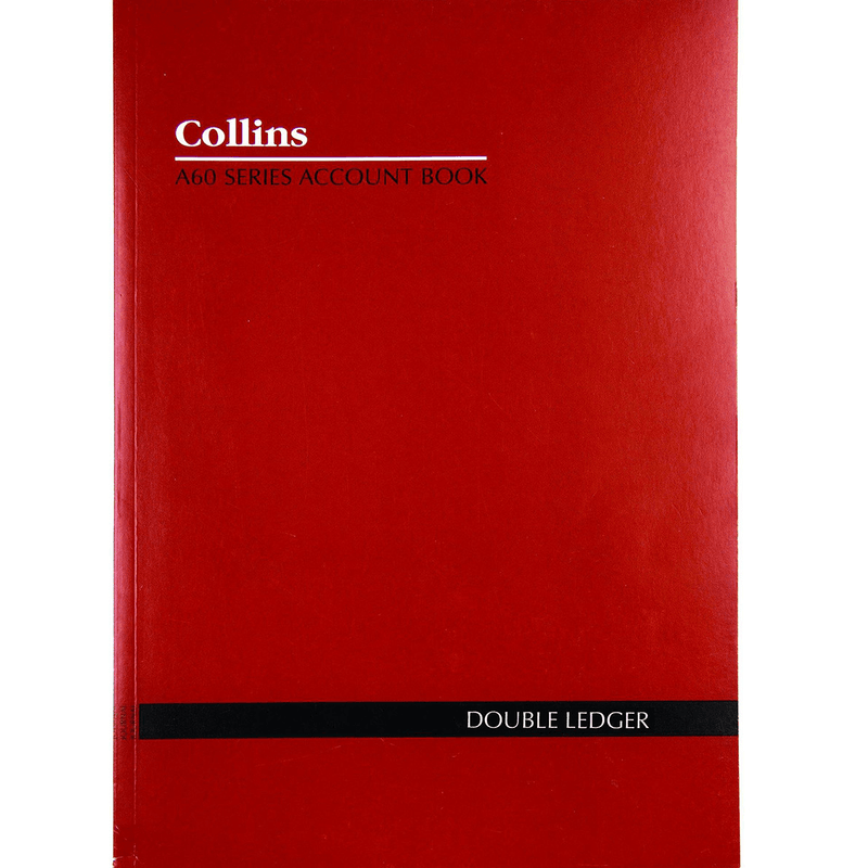 Collins A60 Series Account Book Double Ledger 60 Leaf A4 Red 10330 - SuperOffice