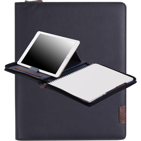 Collins Ch1 Compact Compendium With Notepad Quarto 260 X 210Mm Zip Closure Navy Blue CH1 - SuperOffice