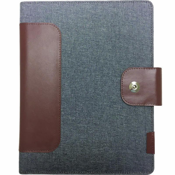 Collins Ch2 Compact Compendium With Notepad Quarto 260 X 210Mm Magnetic Closure Grey CH2 - SuperOffice
