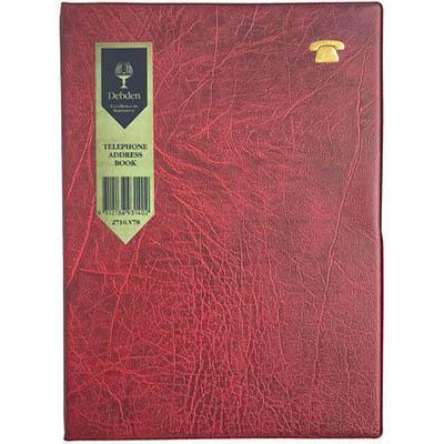 Collins Telephone And Address Book Ring Bound Pvc 214 X 140Mm Burgundy 2710V78 - SuperOffice