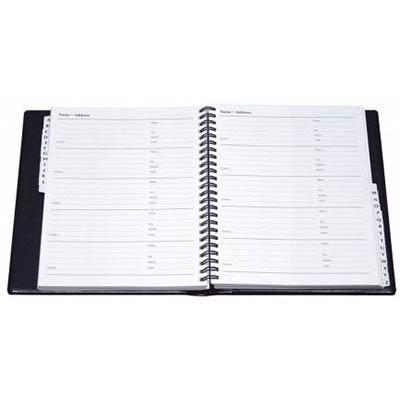 Collins Telephone And Address Book Wiro Bound Pvc A5 Black 2700V99 - SuperOffice