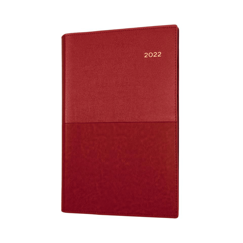 Collins Vanessa A4 Day To Page 2022 Diary Red Calendar Year 145.V15-22 (2022 A4 DTP Red) - SuperOffice