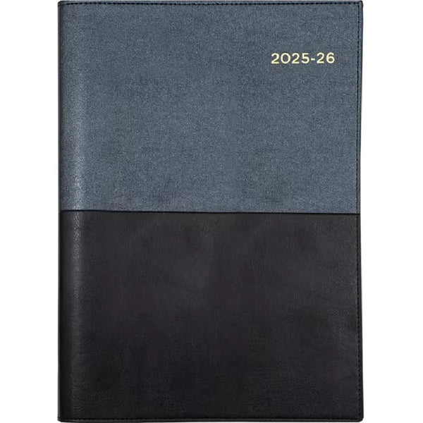 Collins Vanessa A4 Day To Page 2025-2026 Diary Black Financial Year FY145.V99-2526 (Black A4 DTP) - SuperOffice