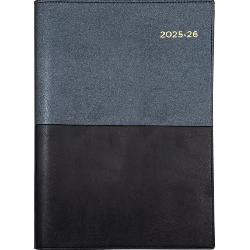 Collins Vanessa A4 Day To Page 2025-2026 Diary Black Financial Year FY145.V99-2526 (Black A4 DTP) - SuperOffice