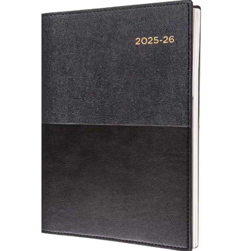 Collins Vanessa A4 Day To Page 2025-2026 Diary Black Financial Year FY145.V99-2526 (Black A4 DTP) - SuperOffice