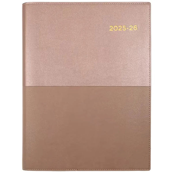 Collins Vanessa A4 Day To Page 2025-2026 Diary Financial Year Rose Gold FY145.V49-2526 (A4 DTP Rose) - SuperOffice