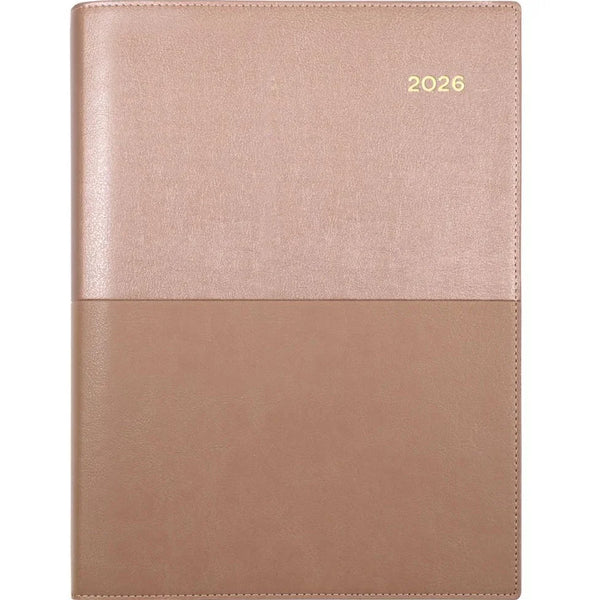Collins Vanessa A4 Day To Page DTP 2026 Diary Rose Gold 145.V49-26 (A4 DTP Rose) - SuperOffice