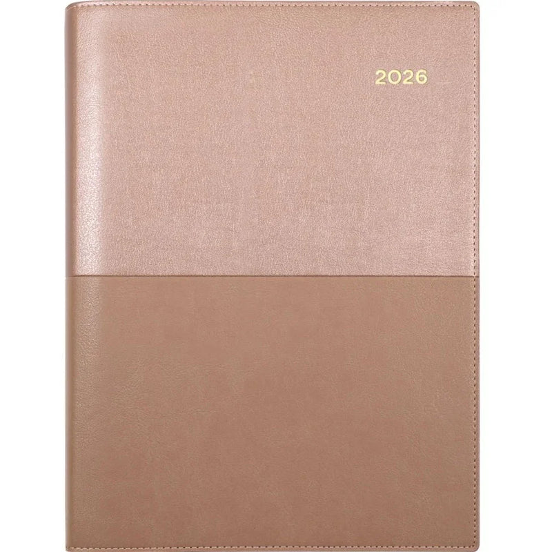 Collins Vanessa A4 Day To Page DTP 2026 Diary Rose Gold 145.V49-26 (A4 DTP Rose) - SuperOffice