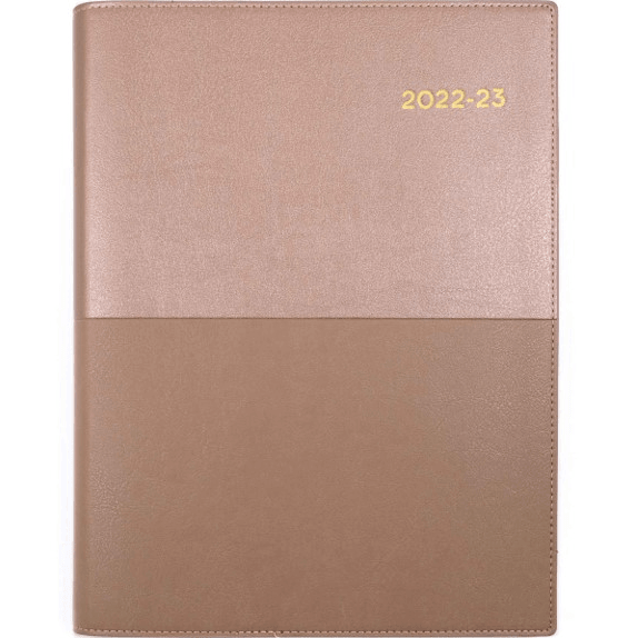 Collins Vanessa A4 Day To Page Financial Year 2022/2023 Diary Rose Gold FY145.V49-2223 (ROSE) - SuperOffice