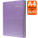 Collins Vanessa A4 Week To View 2021-2022 Diary Purple Financial Year FY345.V55 (2021-2022) - SuperOffice