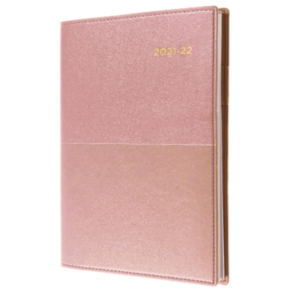 Collins Vanessa A4 Week To View 2021-2022 Diary Rose Gold Financial Year FY345.V49 (2021/22) - SuperOffice