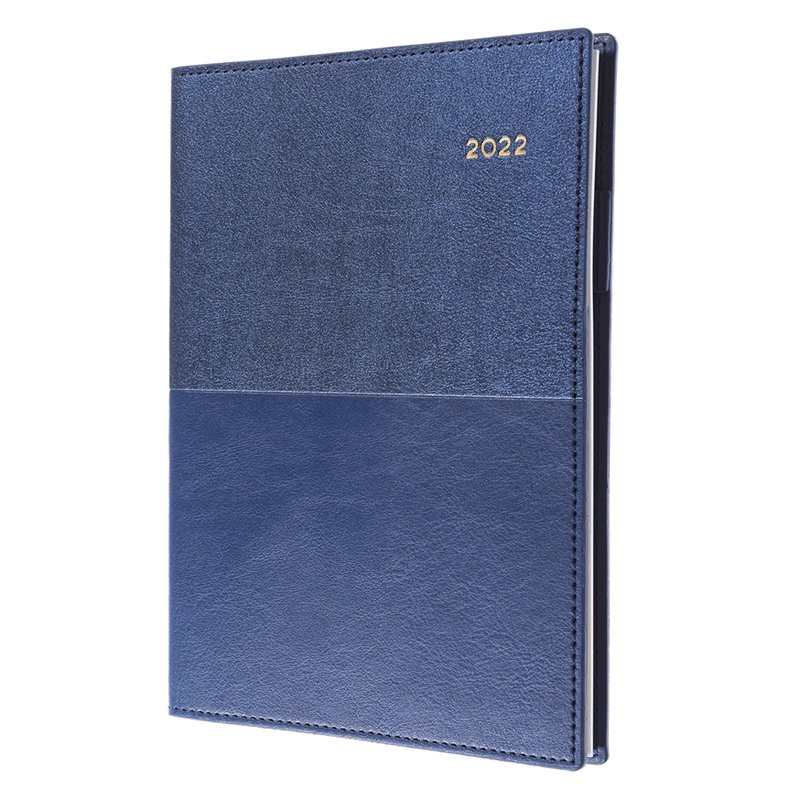 Collins Vanessa A4 Week To View 2022 Diary Blue Planner 345.V59-22 (2022 A4 WTV Blue) - SuperOffice
