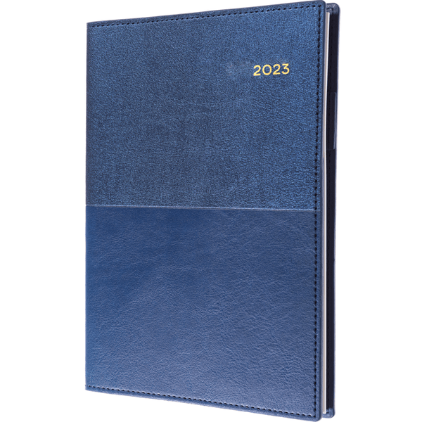 Collins Vanessa A4 Week To View 2023 Diary Blue Planner 345.V59 (2023 A4 WTV Blue) - SuperOffice