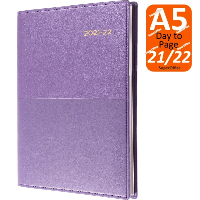 Collins Vanessa A5 Day To Page 2021-2022 Diary Purple Financial Year FY185.V55 (2021-2022) - SuperOffice